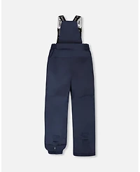 Deux par Girl Two-Piece Play Snowsuit with Printed Jacket Navy Blue
