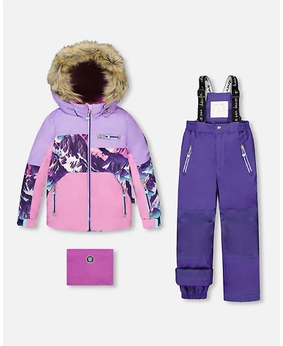 Deux par Girl Two-Piece Play Snowsuit Dark Purple