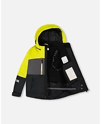 Deux par Big Boys Two-Piece Teknik Snowsuit Colorblocked Light Khaki Green