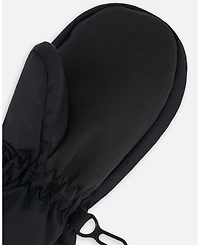 Deux par Deux Baby Unisex Winter Mittens Play Black - Baby
