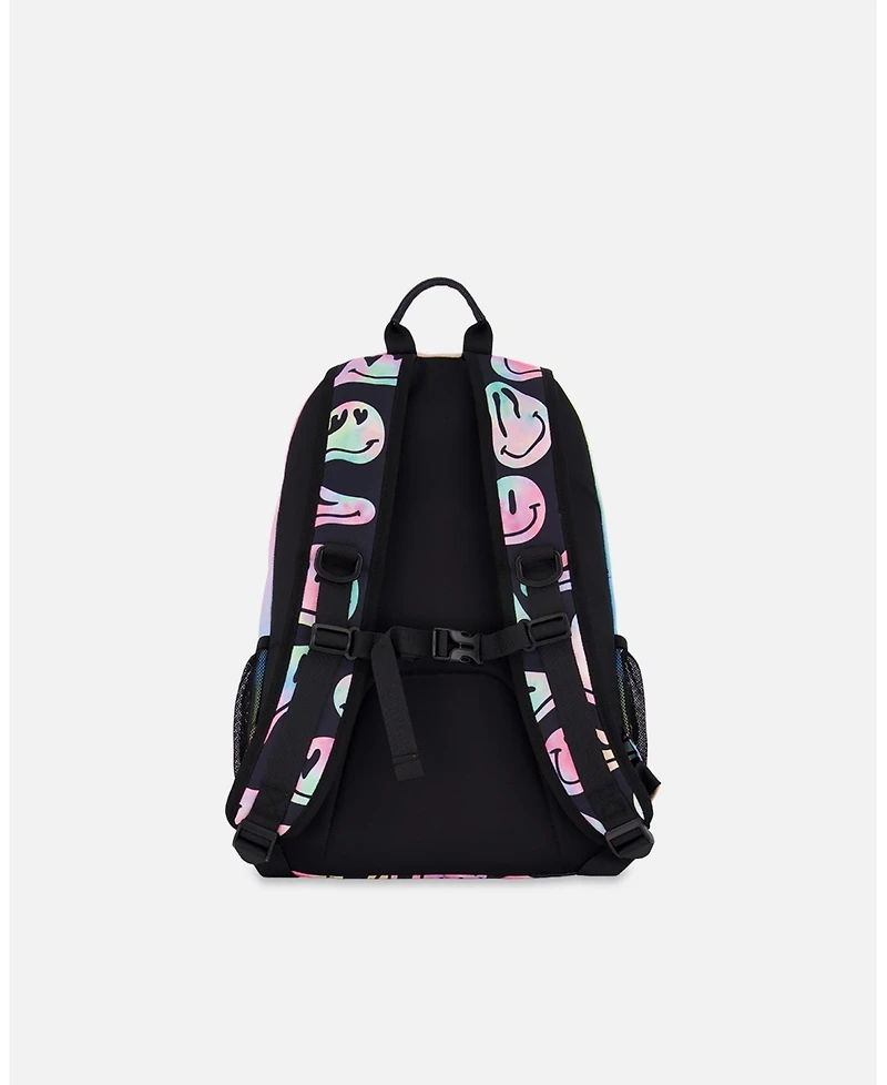Deux par Deux Girl Kids Backpack Smiley Face Girl - Toddler|Child