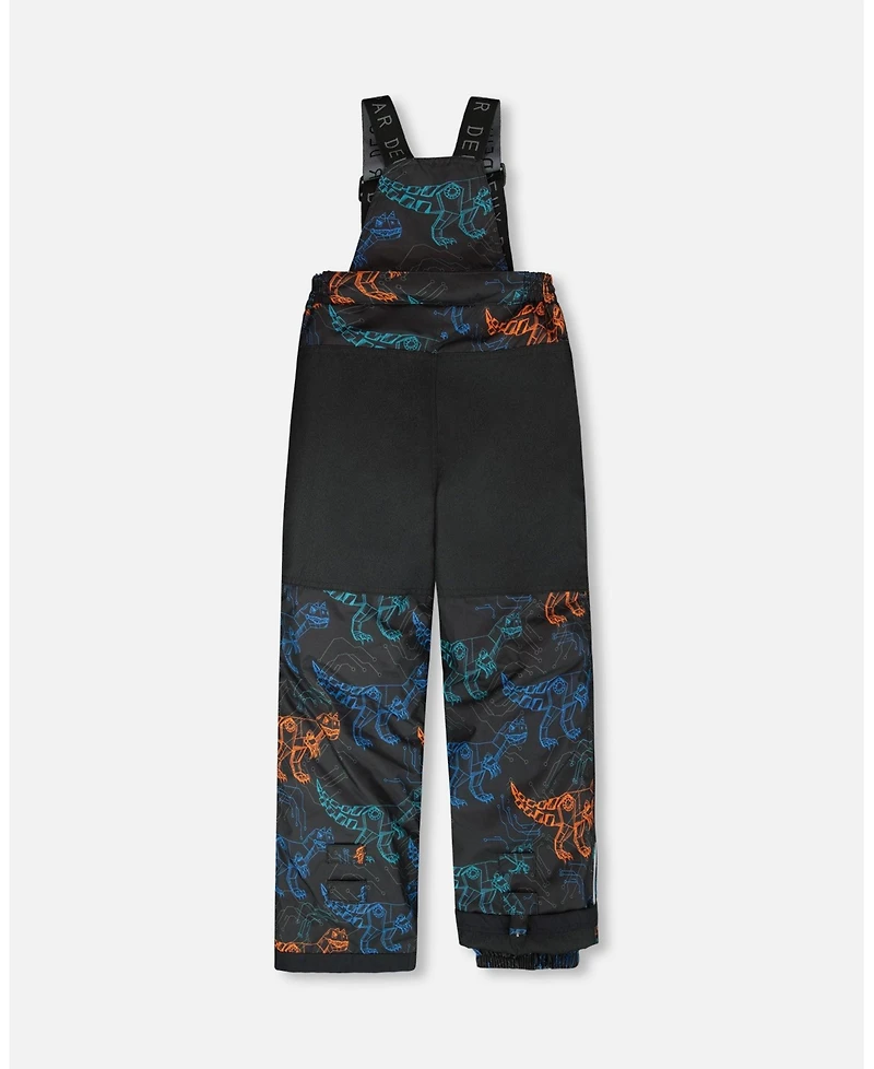Deux par Boy Two-Piece Play Snowsuit Robot Dinosaur Print - Child