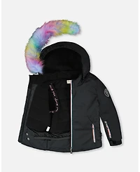 Deux par Girl Two-Piece Play Snowsuit Rainbow Leopard