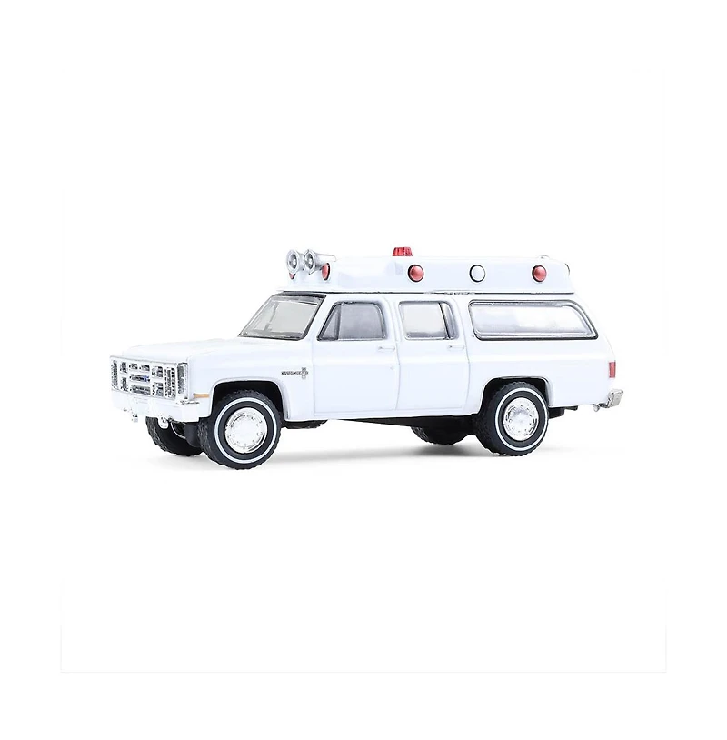 Greenlight Collectibles 1/64 1983 Chevrolet Suburban K20 Custom Deluxe Ambulance Plain White Hobby