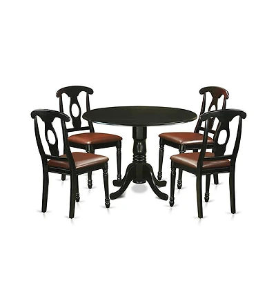 East West Furniture 5 Pc Dinette Table set - Small Kitchen Table and 4 Dining Chairs