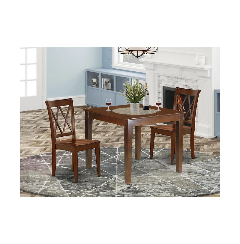 East West Furniture Dining Room Set Mahogany
