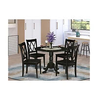 East West Furniture Dining Room Set Black