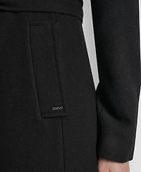 Dkny Petite Belted Zip Front Coat