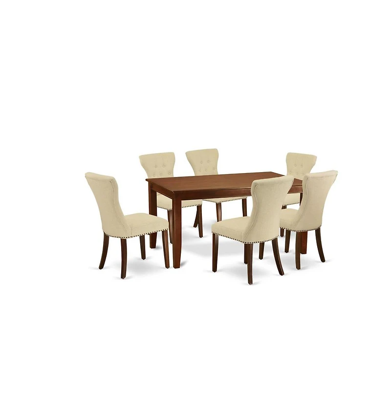 East West Furniture Dining Room Set Mahogany
