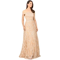 Lara Women's Off Shoulder A-line Gown