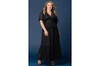 Kiyonna Plus Graceful Tiered Mesh Gown