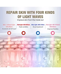 Penguin 4 Led Light Platinum Therapy Face Mask, Fda Approved