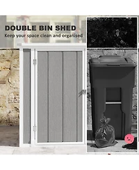 Outsunny 4.7 x 2.5FT Outdoor Storage Shed for Trash Cans, Lockable,