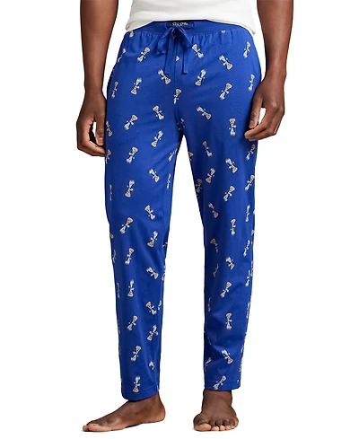 Polo Ralph Lauren Men's Rib Waistband Bear Knit Drawstring Pajama Pants