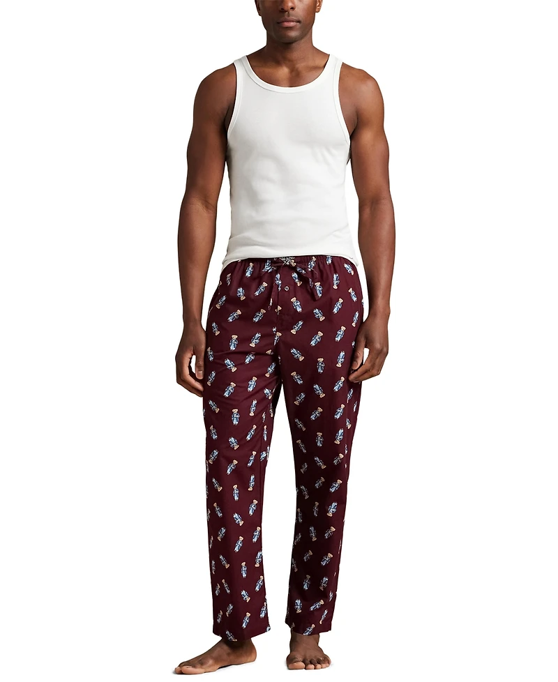 Polo Ralph Lauren Men's Morning Robe Bear Printed Pajama Pants