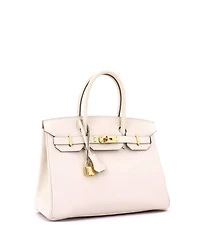 Pre-Owned Hermes Birkin 30 Handbag Light Epsom with Gold Hardware