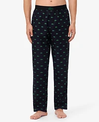 Lacoste Men's Woven Logo Pajama Pants