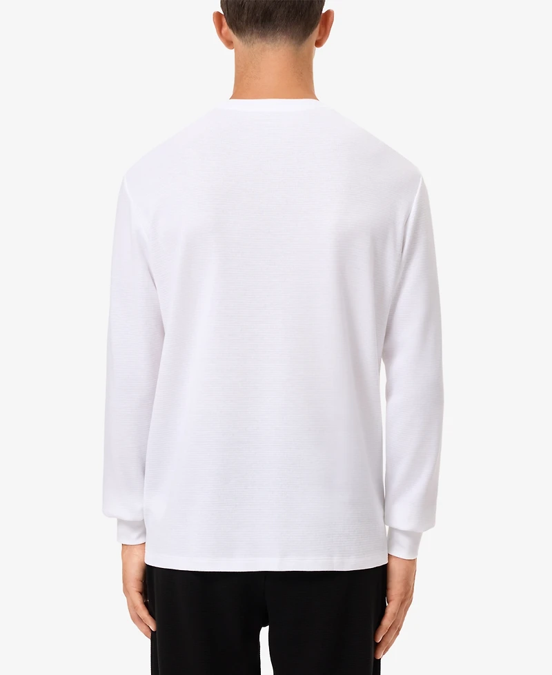 Lacoste Men's Small Croc Thermal Long Sleeve T-Shirt