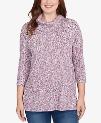 Ruby Rd. Petite Patch Pocket Spacedye Top