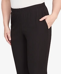 Alfred Dunner Petite Ribbed Knit Short Length Pants
