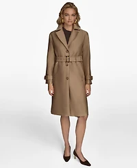 Donna Karan New York Women's Single-Breasted Belted Trench Coat