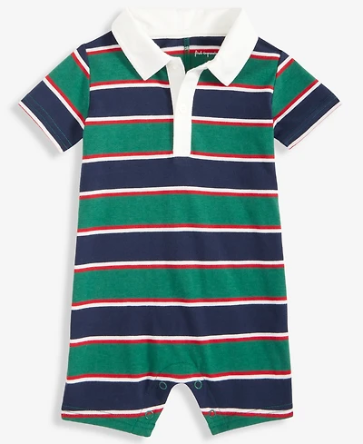First Impressions Baby Boys Rugby Striped Collared Sunsuit, Macy's Exclusive