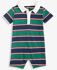 First Impressions Baby Boys Rugby Striped Collared Sunsuit, Macy's Exclusive