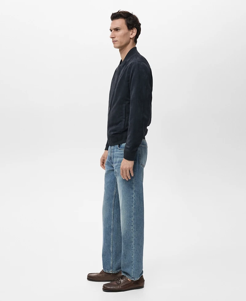 Mango Men's Suede-Effect Bomber Jacket