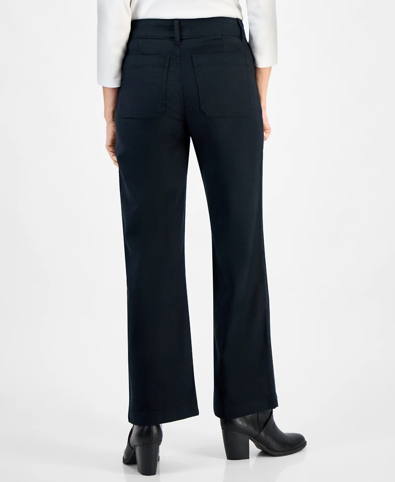 Style & Co Petite Mid Rise Wide-Leg Pants, Macy's Exclusive