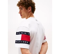 Tommy Hilfiger Men's x U.s. SailGP Team Sail Panelled Short Sleeve T-Shirt