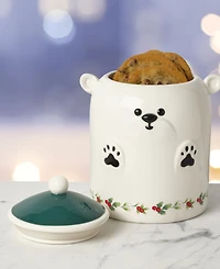 Winterberry Polar Bear Lidded Canister