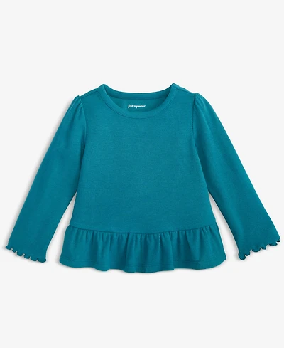 First Impressions Baby Girls Long-Sleeve Solid Rib T-Shirt, Macy's Exclusive