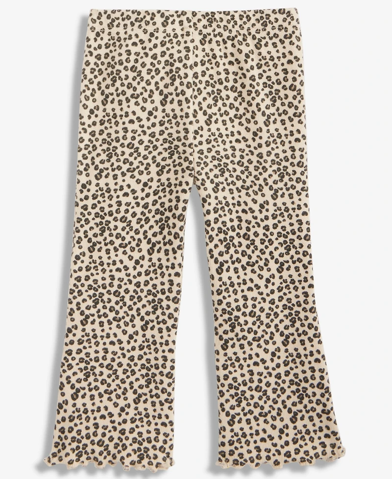 First Impressions Baby Girls Leopard-Print Rib Pants, Macy's Exclusive