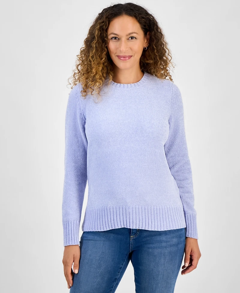 Style & Co Petite Chenille Crewneck Sweater, Created for Macy's