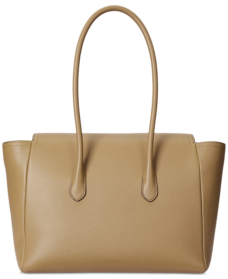 Lauren Ralph Pebbled Leather Extra-Large Tanner Satchel
