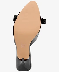 Aaj By Aminah Women's Giselle Bow Mule Dress Sandals