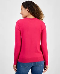 Style & Co Petite Crew-Neck Sweater, Created for Macy's
