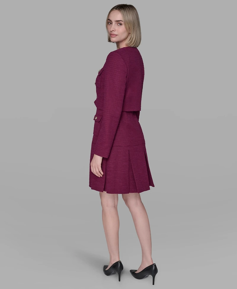 Karl Lagerfeld Paris Women's Knit Tweed Jacket