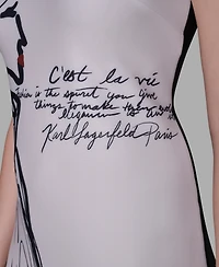 Karl Lagerfeld Paris Women's Sleeveless Scuba Shift Dress
