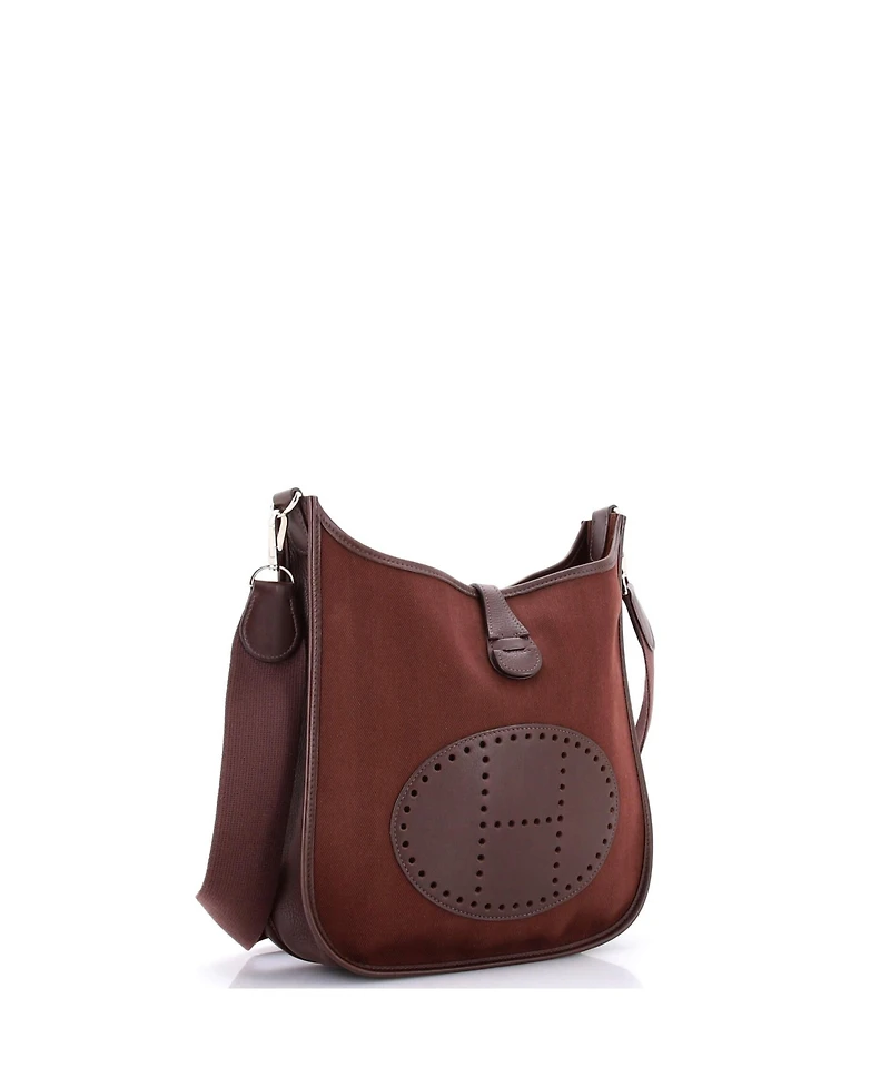 Pre-Owned Hermes Pm Evelyne Bag Gen Ii Toile and Leather