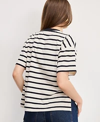 Good American Women's Striped Oversized T-Shirt