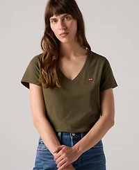 Levi's Women's Perfect Cotton V-Neck Short-Sleeve T-Shirt