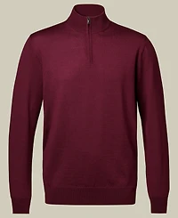 Charles Tyrwhitt Men's Long Sleeve Quarter-Zip Merino Wool Sweater