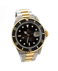 Pre-Owned Rolex Oyster Perpetual Submariner Date Automatic Watch in Stainless Steel with Gold 40mm