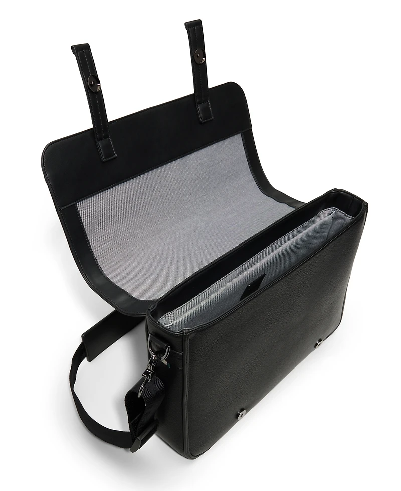 Ted Baker Irvine Pebbled Magnetic Snap Messenger Bag