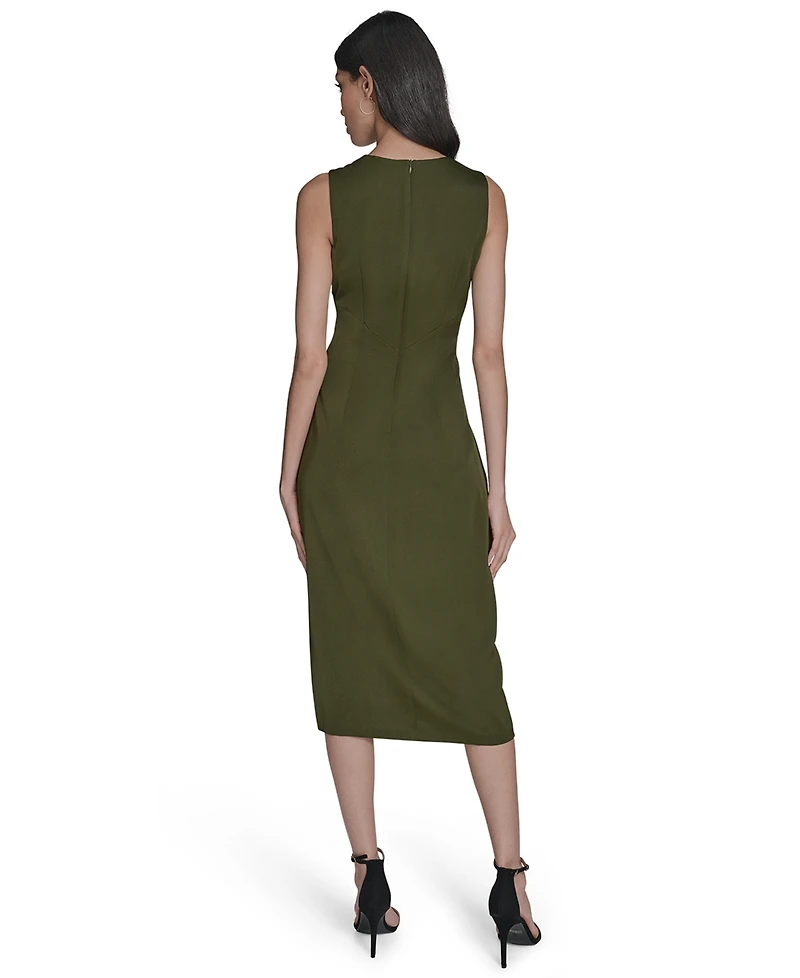 Vince Camuto Women's Satin Tuck-Waist Midi Dress