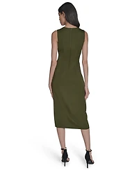 Vince Camuto Women's Satin Tuck-Waist Midi Dress