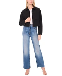 Sam & Jess Women's V-Neck Cropped Jacket