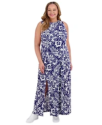 London Times Plus Carwash Sleeveless Maxi Dress