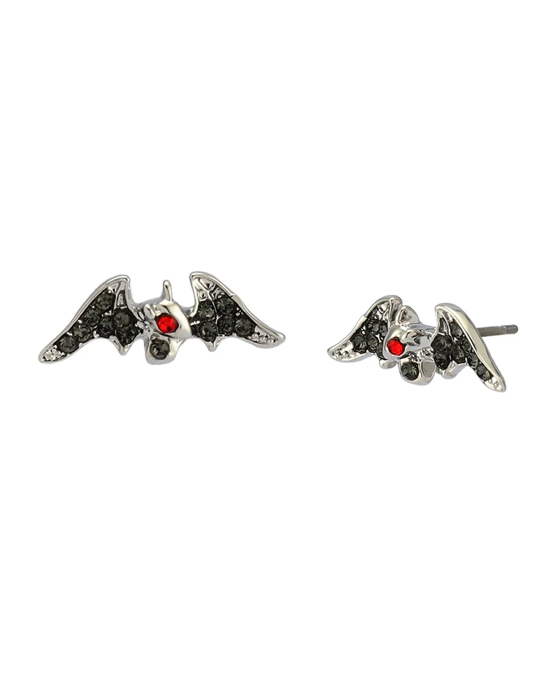 Betsey Johnson Faux Stone Bat Stud Earrings